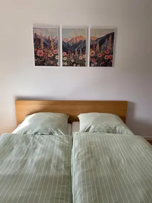 Ein Bett oder Betten in einem Zimmer der Unterkunft Haus Schönblick