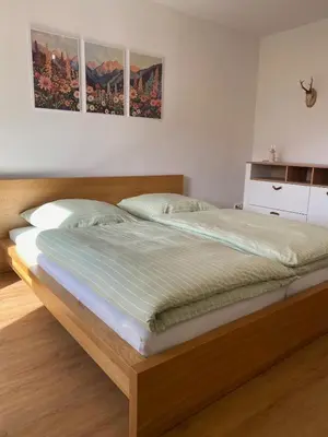 Ein Bett oder Betten in einem Zimmer der Unterkunft Haus Schönblick