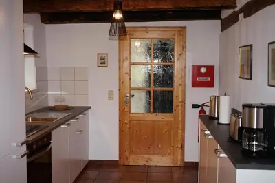 Küche/Küchenzeile in der Unterkunft Ferienwohnung in der Alten Mühle Kirchdorf
