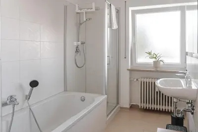 Ein Badezimmer in der Unterkunft Apartment mit Küche & Balkon in Bad Wörishofen - Skyrise