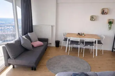Ein Sitzbereich in der Unterkunft Penthouse Apartment im 20 Stock