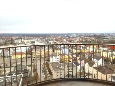 Ein Balkon oder eine Terrasse in der Unterkunft Penthouse Apartment im 20 Stock