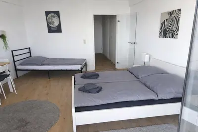 Ein Bett oder Betten in einem Zimmer der Unterkunft Penthouse Apartment im 20 Stock