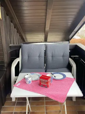 Ein Sitzbereich in der Unterkunft Fischbacher Hof Studio Nr 9