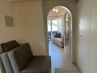 Ein Sitzbereich in der Unterkunft Fischbacher Hof Studio Nr 9