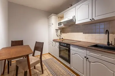 Küche/Küchenzeile in der Unterkunft Apartments Bauer
