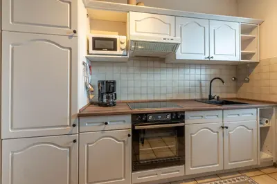 Küche/Küchenzeile in der Unterkunft Apartments Bauer
