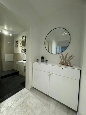 Ein Badezimmer in der Unterkunft Munich Top Place Nähe Marienplatz mit 2 Schlafzimmer 70 qm Apartment Jennifer