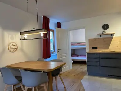 Küche/Küchenzeile in der Unterkunft Ferienwohnung Lieblingsplatzl mit Garten