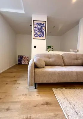 Ein Sitzbereich in der Unterkunft NEW - Augsburg - Hauptbahnhof - 4 Guests