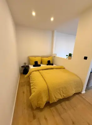 Ein Bett oder Betten in einem Zimmer der Unterkunft NEW - Augsburg - Hauptbahnhof - 4 Guests