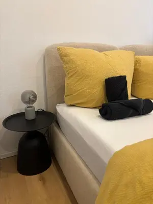 Ein Bett oder Betten in einem Zimmer der Unterkunft NEW - Augsburg - Hauptbahnhof - 4 Guests