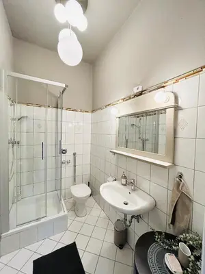 Ein Badezimmer in der Unterkunft Happy Künstlerflair