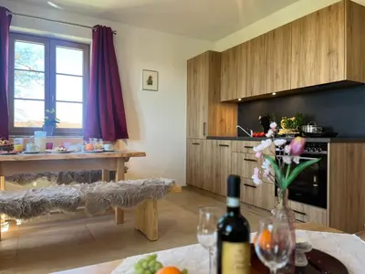 Küche/Küchenzeile in der Unterkunft Gästehaus Eicherhof