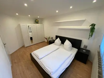 Ein Bett oder Betten in einem Zimmer der Unterkunft Gemütliche Wohnung ruhig gelegen 75qm