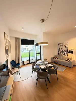 Ein Sitzbereich in der Unterkunft BeckHomes Munich, New, central 2BR Apartment with Terrace