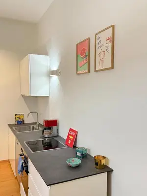 Küche/Küchenzeile in der Unterkunft BeckHomes Munich, New, central 2BR Apartment with Terrace