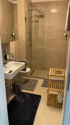 Ein Badezimmer in der Unterkunft Lindenhof Apartment 10