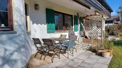 Ein Balkon oder eine Terrasse in der Unterkunft Wolke 1