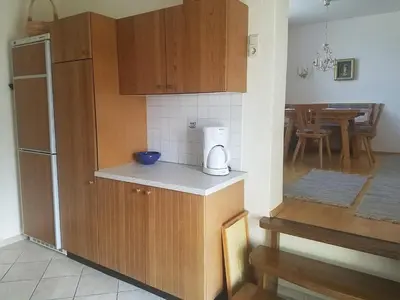 Küche/Küchenzeile in der Unterkunft Ferienwohnung Gerold