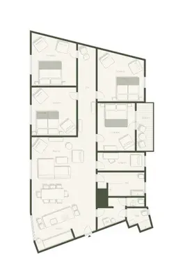 Grundriss der Unterkunft City Appartment 150 qm Komfort am Kurpark