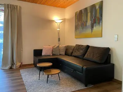 Ein Sitzbereich in der Unterkunft Ferienwohnung Mroczeck