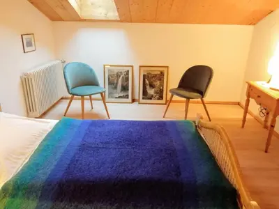 Ein Sitzbereich in der Unterkunft Chalet am kleinen See