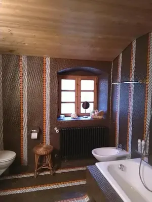 Ein Badezimmer in der Unterkunft Chalet am kleinen See