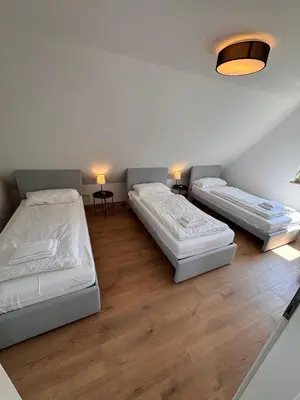Ein Bett oder Betten in einem Zimmer der Unterkunft Bavaria Home - No 5 Upgrade