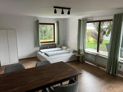 Ein Bett oder Betten in einem Zimmer der Unterkunft Apartment in Prien am Chiemsee