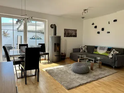 Ein Sitzbereich in der Unterkunft Escape by Landhaus Lindenberg