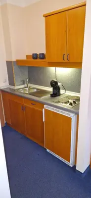 Küche/Küchenzeile in der Unterkunft Studio Burghotel Aschau