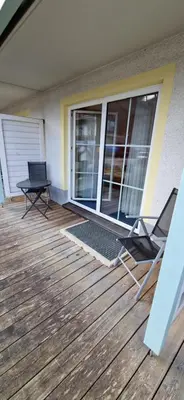 Ein Balkon oder eine Terrasse in der Unterkunft Studio Burghotel Aschau
