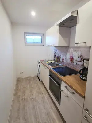 Küche/Küchenzeile in der Unterkunft Apartment in Landsberg, Erpfting
