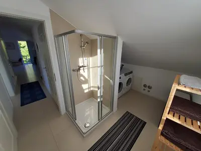 Ein Badezimmer in der Unterkunft Schöne Wohnung Landsberg am Lech