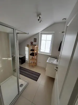 Ein Badezimmer in der Unterkunft Schöne Wohnung Landsberg am Lech