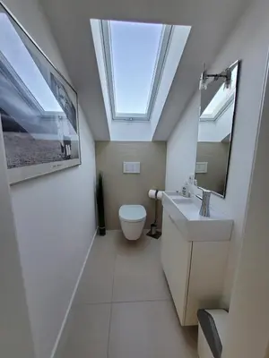 Ein Badezimmer in der Unterkunft Schöne Wohnung Landsberg am Lech
