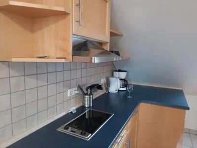 Küche/Küchenzeile in der Unterkunft Schöne Wohnung in S-Bahn-Nähe
