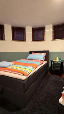 Ein Bett oder Betten in einem Zimmer der Unterkunft Exklusives City Studio in Neuhausen - stilvoll wohnen nahe Schloss Nymphenburg