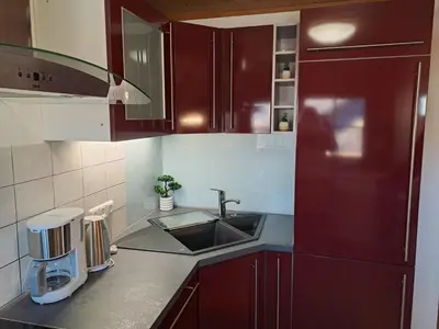 Küche/Küchenzeile in der Unterkunft Ferienwohnung Richter