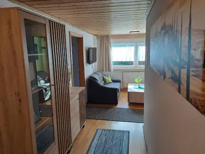 Ein Sitzbereich in der Unterkunft Ferienwohnung Richter