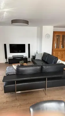 Ein Sitzbereich in der Unterkunft Moderne Ferienwohnung