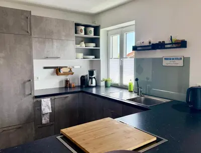 Küche/Küchenzeile in der Unterkunft Moderne Ferienwohnung