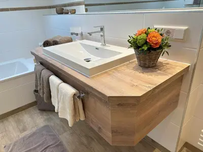 Ein Badezimmer in der Unterkunft Schlosserhof am See