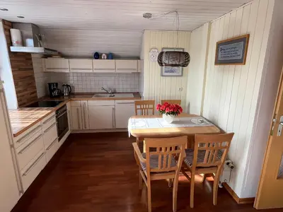 Küche/Küchenzeile in der Unterkunft Ferienwohnung Weitblick