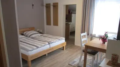 Ein Bett oder Betten in einem Zimmer der Unterkunft Heyartz, Ferienwohnung Peter