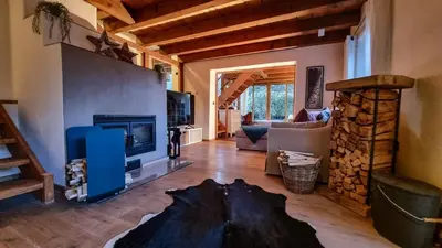 Ein Sitzbereich in der Unterkunft Villa Kunterbunt - Entspannung pur