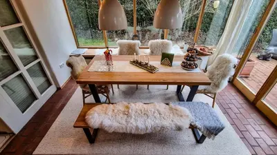 Ein Sitzbereich in der Unterkunft Villa Kunterbunt - Entspannung pur