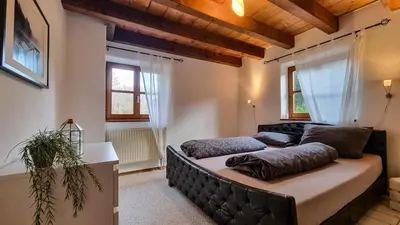 Ein Bett oder Betten in einem Zimmer der Unterkunft Villa Kunterbunt - Entspannung pur