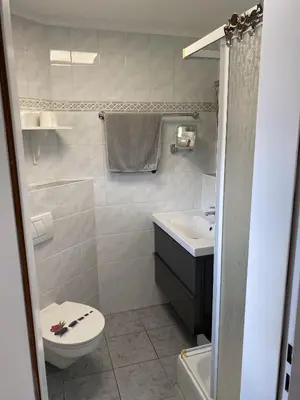 Ein Badezimmer in der Unterkunft Ferienwohnung am Mühlbach